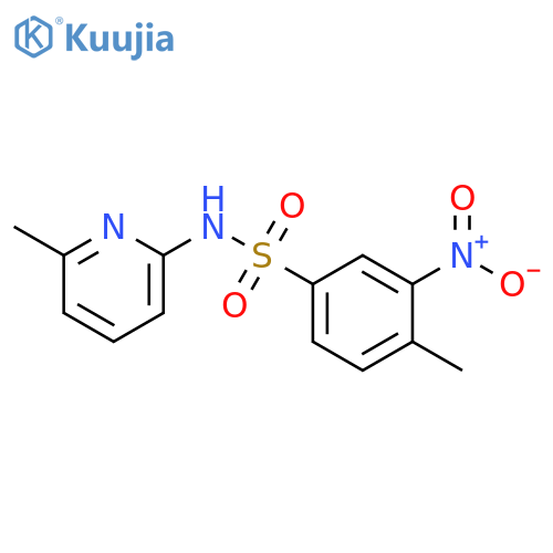 4-methyl-N-(6-methyl-2-pyridinyl)-3-nitrobenzenesulfonamide structure