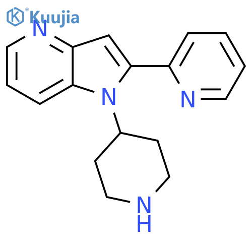 1H-Pyrrolo[3,2-b]pyridine, 1-(4-piperidinyl)-2-(2-pyridinyl)- structure