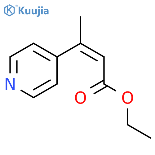 ethyl (2Z)-3-(pyridin-4-yl)but-2-enoate structure