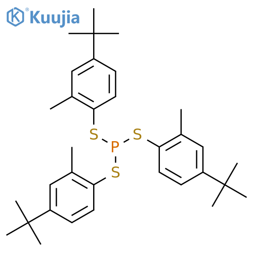 Phosphorotrithiousacid, tris[4-(1,1-dimethylethyl)-2-methylphenyl] ester structure