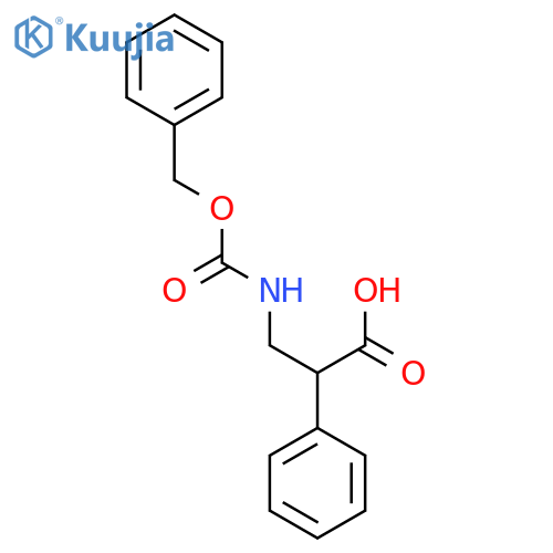 3-{(benzyloxy)carbonylamino}-2-phenylpropanoic acid structure