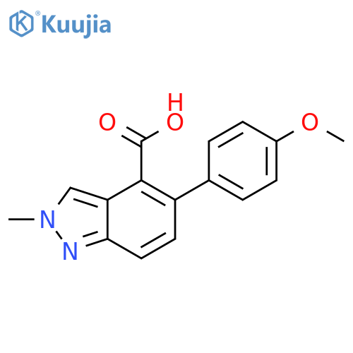 2H-Indazole-4-carboxylic acid, 5-(4-methoxyphenyl)-2-methyl- structure