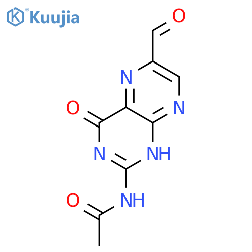 2-Acetamido-6-formylpteridin-4-one structure