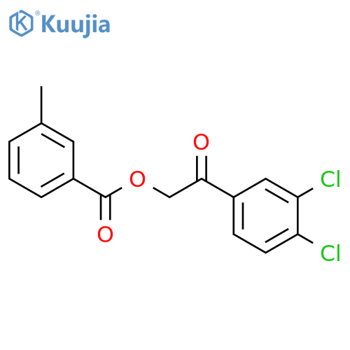 2-(3,4-dichlorophenyl)-2-oxoethyl 3-methylbenzoate structure