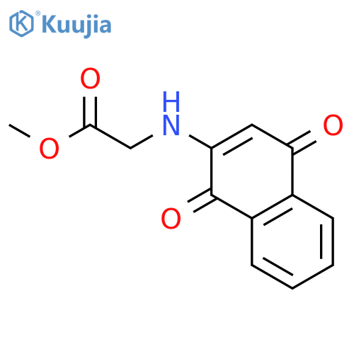 Glycine, N-(1,4-dihydro-1,4-dioxo-2-naphthalenyl)-, methyl ester structure