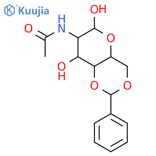 2-Acetamido-4,6-O-benzylidene-2-deoxy-D-glucopyranose structure
