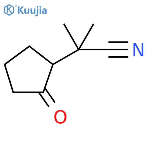 2-methyl-2-(2-oxocyclopentyl)propanenitrile structure