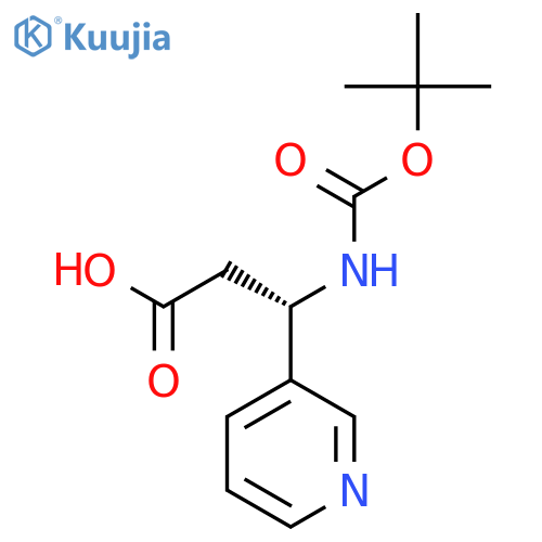 Boc-(S)-3-Amino-3-(3-Pyridyl)-Propionic Acid structure