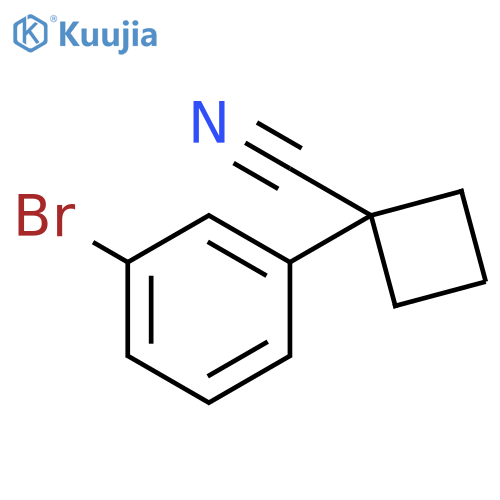1-(3-Bromophenyl)cyclobutane-1-carbonitrile structure