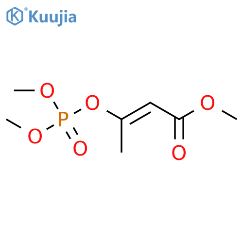 2-Butenoic acid,3-[(dimethoxyphosphinyl)oxy]-, methyl ester, (2E)- structure