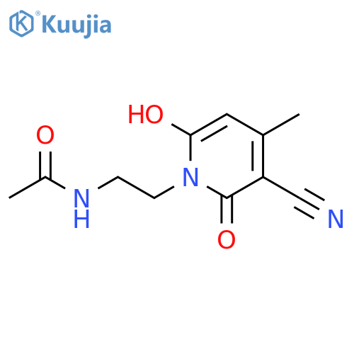 Acetamide,N-[2-(3-cyano-6-hydroxy-4-methyl-2-oxo-1(2H)-pyridinyl)ethyl]- structure