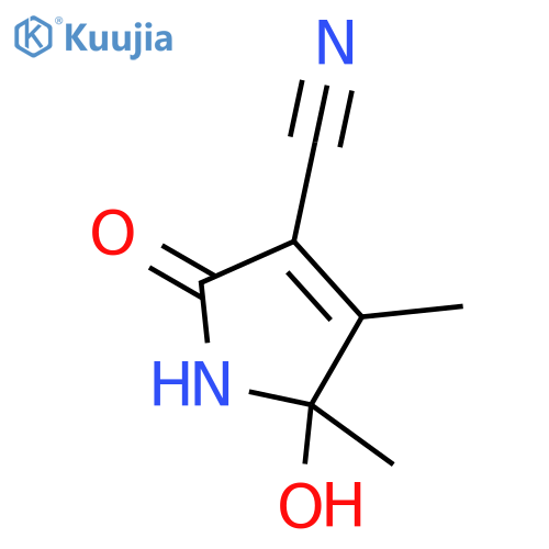 1H-Pyrrole-3-carbonitrile,2,5-dihydro-5-hydroxy-4,5-dimethyl-2-oxo- structure