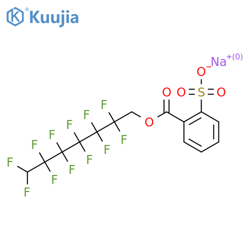 2-[(2,2,3,3,4,4,5,5,6,6,7,7-Dodecafluoroheptyloxy)carbonyl]benzenesulfonic acid sodium salt structure