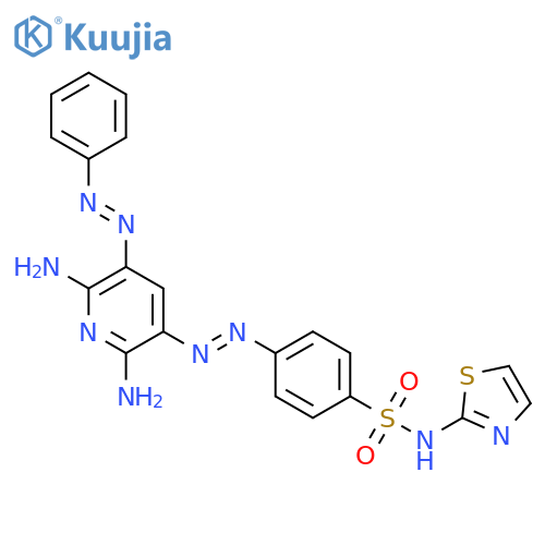 Benzenesulfonamide,4-[2-[2,6-diamino-5-(2-phenyldiazenyl)-3-pyridinyl]diazenyl]-N-2-thiazolyl- structure