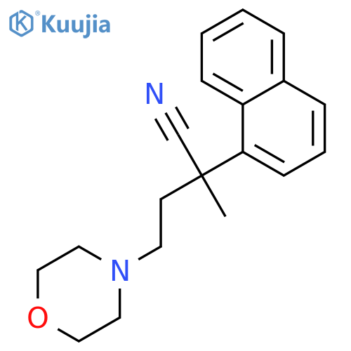 2-methyl-4-(morpholin-4-yl)-2-(naphthalen-1-yl)butanenitrile structure