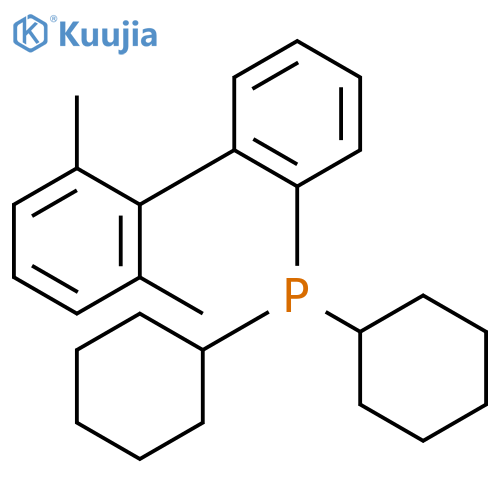 Dicyclohexyl(2',6'-dimethyl-[1,1'-biphenyl]-2-yl)phosphine structure