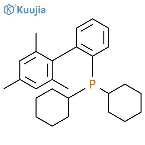 Dicyclohexyl(2',4',6'-trimethyl-[1,1'-biphenyl]-2-yl)phosphine structure