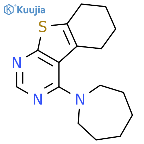 4-(azepan-1-yl)-5,6,7,8-tetrahydro[1]benzothieno[2,3-d]pyrimidine structure
