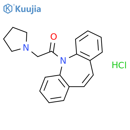 5-(1-pyrrolidinylacetyl)-5H-dibenzo[b,f]azepine hydrochloride structure