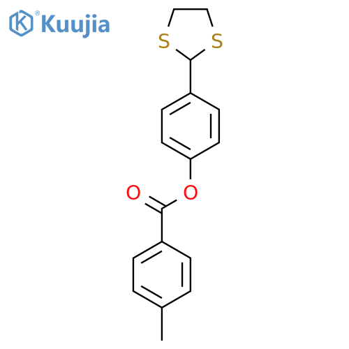 4-(1,3-Dithiolan-2-yl)phenyl 4-methylbenzoate structure