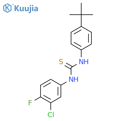 1-(4-Tert-butylphenyl)-3-(3-chloro-4-fluorophenyl)thiourea structure