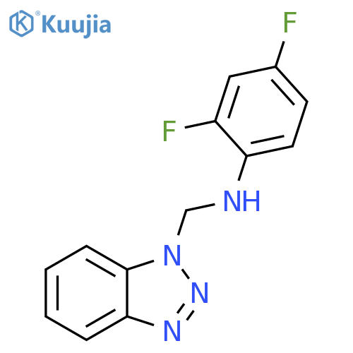 N-(1H-1,2,3-BENZOTRIAZOL-1-YLMETHYL)-2,4-DIFLUOROANILINE structure