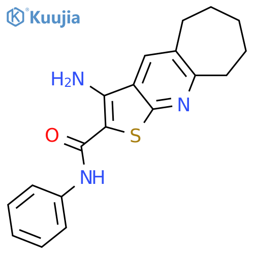 3-AMINO-N-PHENYL-6,7,8,9-TETRAHYDRO-5H-CYCLOHEPTA[B]THIENO[3,2-E]PYRIDINE-2-CARBOXAMIDE structure