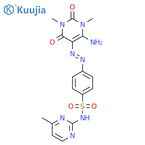 Benzenesulfonamide,4-[2-(6-amino-1,2,3,4-tetrahydro-1,3-dimethyl-2,4-dioxo-5-pyrimidinyl)diazenyl]-N-(4-methyl-2-pyrimidinyl)- structure