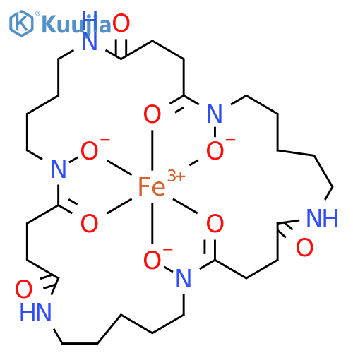Iron, [1,11,22-tri(hydroxy-κO)-1,6,11,16,22,27-hexaazacyclodotriacontane-2,5,12,15,23,26-hexonato(3-)-κO2,κO12,κO23]- structure