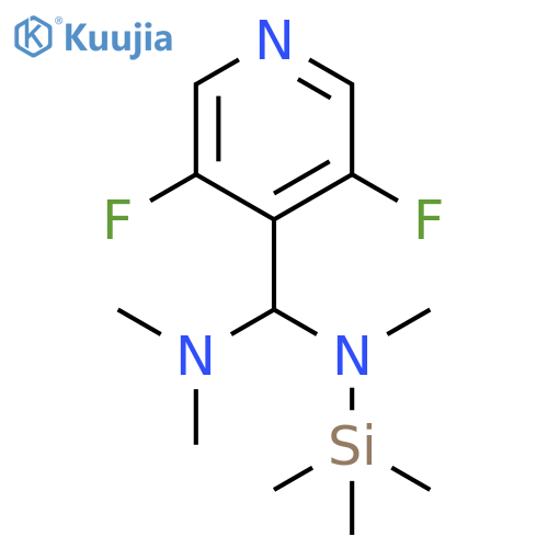 Methanediamine, 1-(3,5-difluoro-4-pyridinyl)-N,N,N′-trimethyl-N′-(trimethylsilyl)- structure