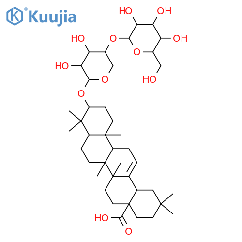 Olean-12-en-28-oic acid, 3-[(4-O-β-D-glucopyranosyl-α-L-arabinopyranosyl)oxy]-, (3β)- structure