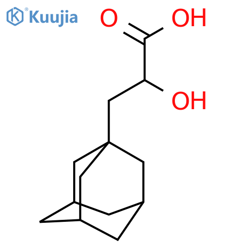 3-(adamantan-1-yl)-2-hydroxypropanoic acid structure