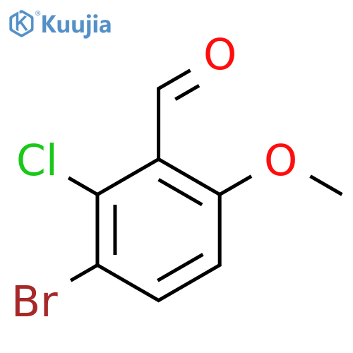 3-Bromo-2-chloro-6-methoxybenzaldehyde structure