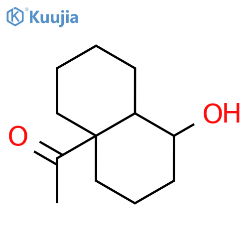 Ethanone, 1-[(1R,4aS,8aS)-octahydro-1-hydroxy-4a(2H)-naphthalenyl]-, rel- structure