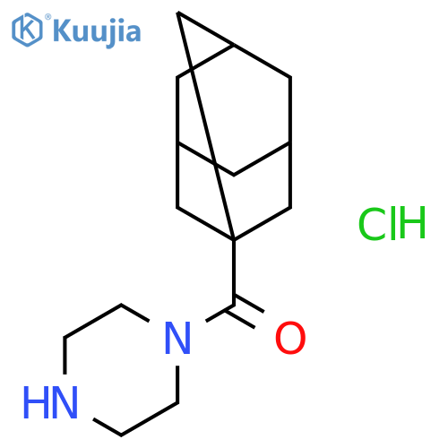 1-(adamantane-1-carbonyl)piperazine hydrochloride structure