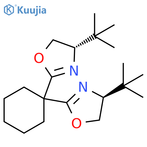 (4S,4'S)-2,2'-Cyclohexylidenebis[4-tert-butyl-4,5-dihydro
oxazole],99%e.e. structure