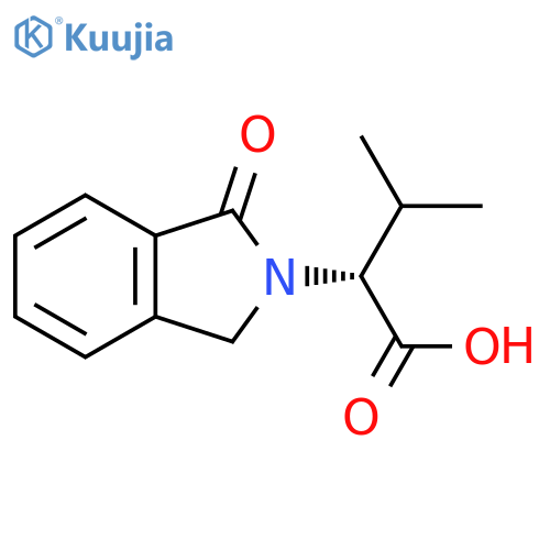 (2R)-3-methyl-2-(1-oxo-2,3-dihydro-1H-isoindol-2-yl)butanoic acid structure
