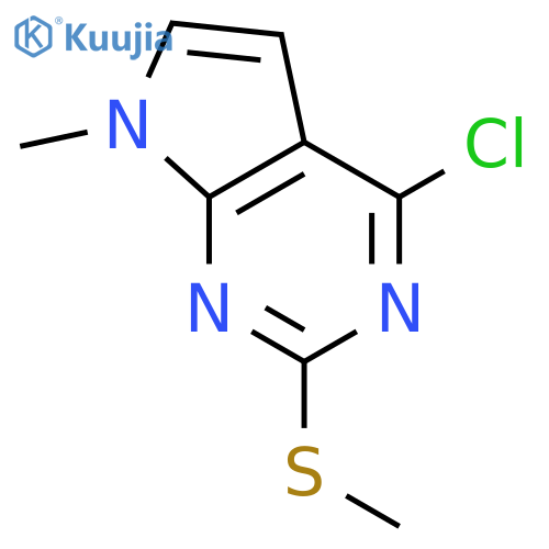 7H-Pyrrolo[2,3-d]pyrimidine,4-chloro-7-methyl-2-(methylthio)- structure