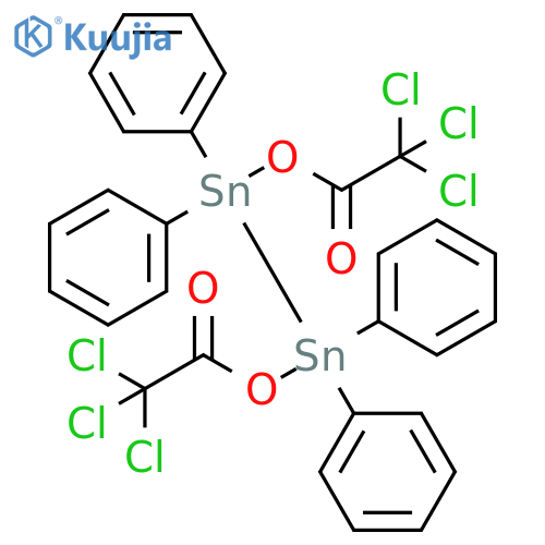 Distannane, 1,1,2,2-tetraphenyl-1,2-bis[(trichloroacetyl)oxy]- structure