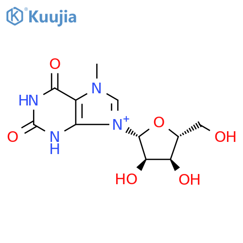 1H-Purinium,2,3,6,9-tetrahydro-7-methyl-2,6-dioxo-9-b-D-ribofuranosyl- (8CI,9CI) structure