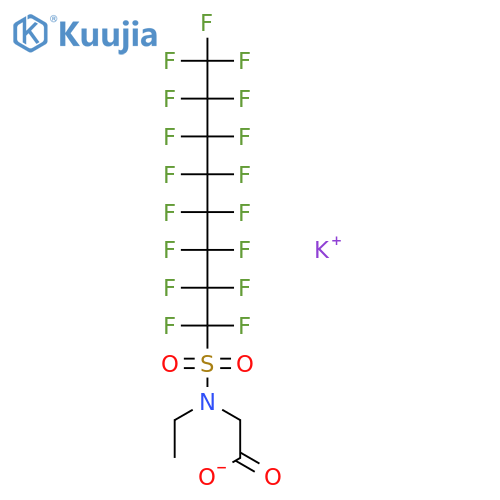Glycine,N-ethyl-N-[(1,1,2,2,3,3,4,4,5,5,6,6,7,7,8,8,8-heptadecafluorooctyl)sulfonyl]-,potassium salt (1:1) structure