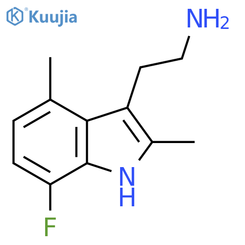7-fluoro-2,4-dimethyl-1H-Indole-3-ethanamine structure