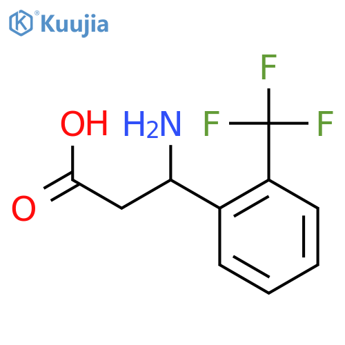 3-amino-3-2-(trifluoromethyl)phenylpropanoic acid structure