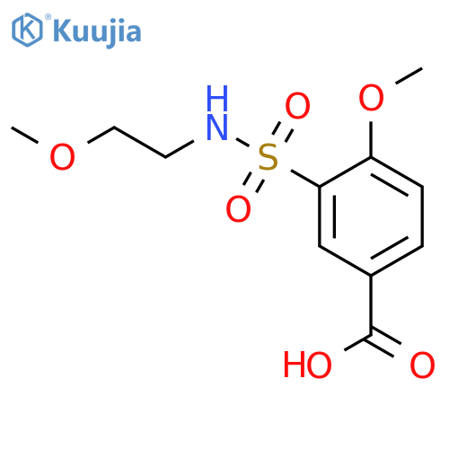 4-Methoxy-3-(2-methoxyethyl)sulfamoylbenzoic Acid structure