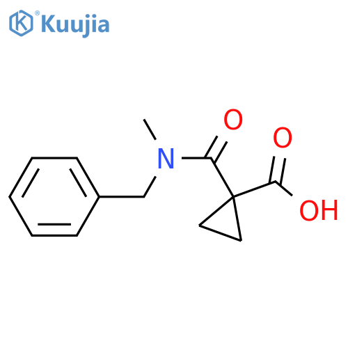 1-benzyl(methyl)carbamoylcyclopropane-1-carboxylic acid structure