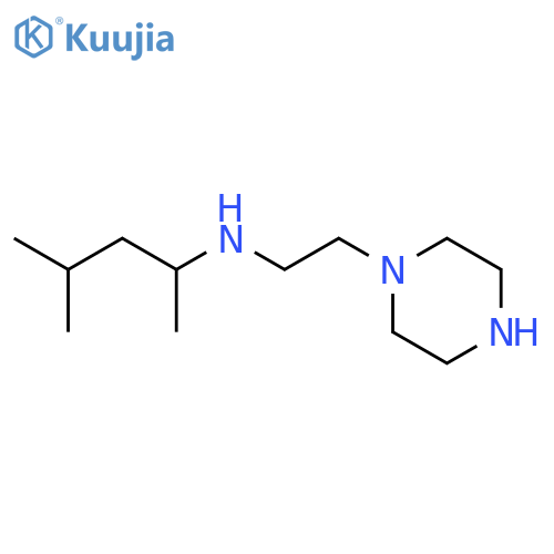 1-Piperazineethanamine, N-(1,3-dimethylbutyl)- structure