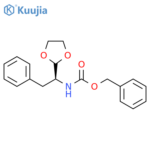 Carbamic acid, [(1S)-1-(1,3-dioxolan-2-yl)-2-phenylethyl]-, phenylmethyl ester (9CI) structure
