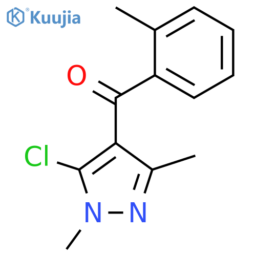 Methanone, (5-chloro-1,3-dimethyl-1H-pyrazol-4-yl)(2-methylphenyl)- structure