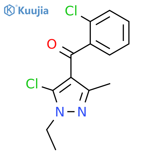 Methanone, (5-chloro-1-ethyl-3-methyl-1H-pyrazol-4-yl)(2-chlorophenyl)- structure
