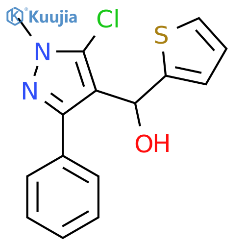 (5-chloro-1-methyl-3-phenyl-1H-pyrazol-4-yl)(thiophen-2-yl)methanol structure